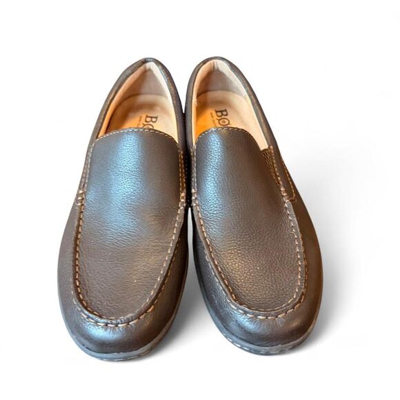 Børn Men’s Brown Pebbled Leather Slip-On Loafers Size 9 Comfort Shoes Moc Toe main image 5